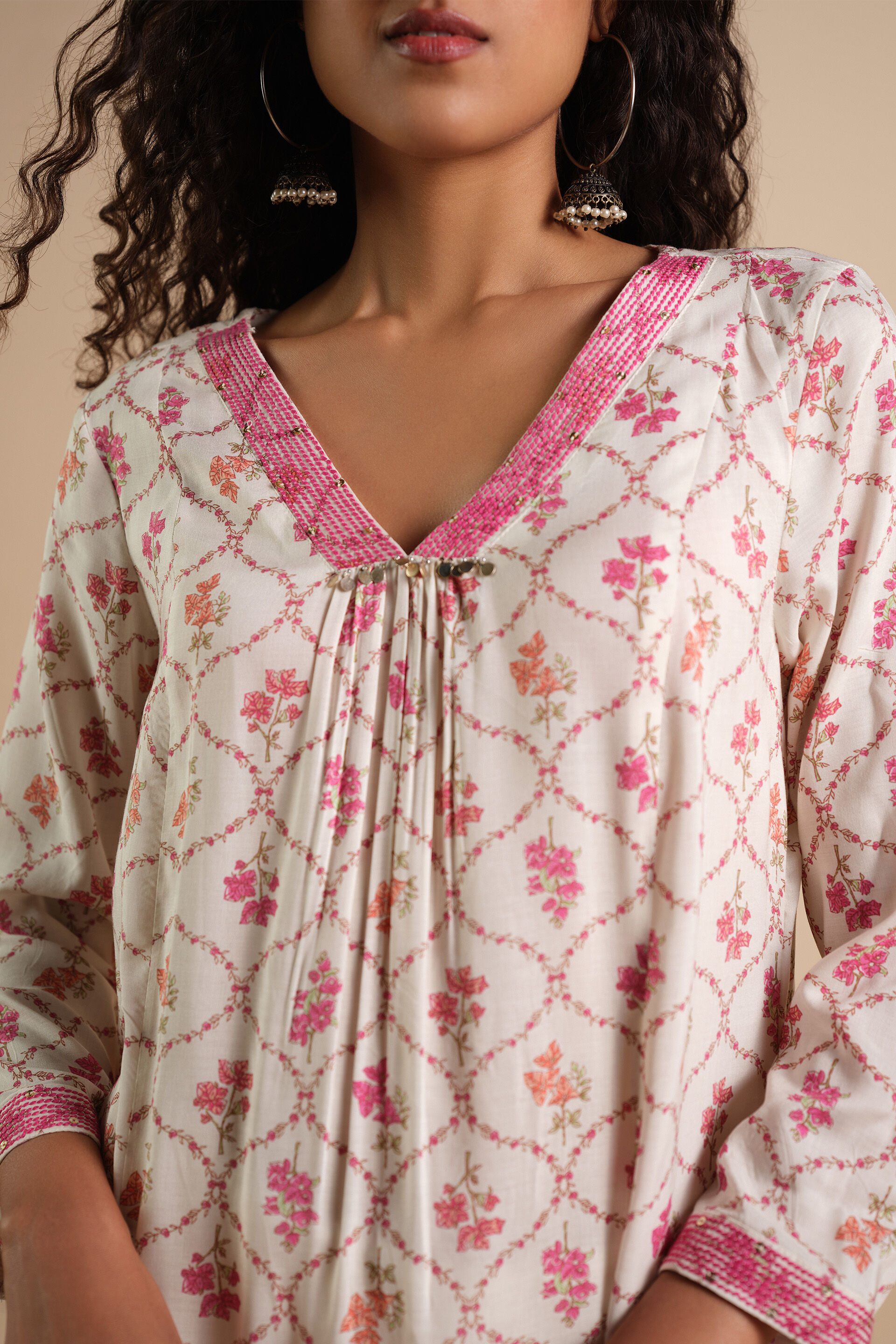 Summer Safar Kurta, Off White, image 3